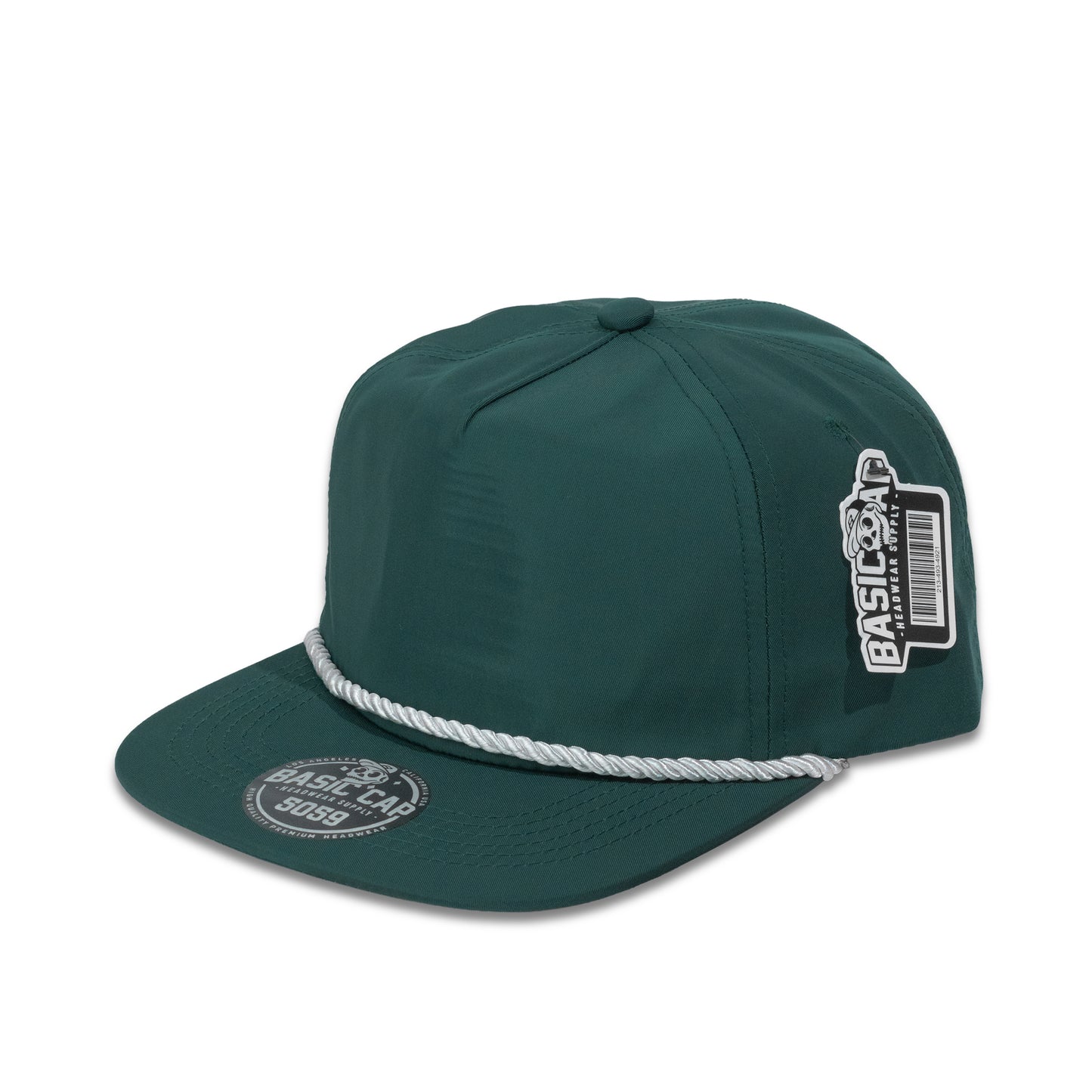 Plain Flat Unstructured 5Panel Rope Nylon Hat 5059