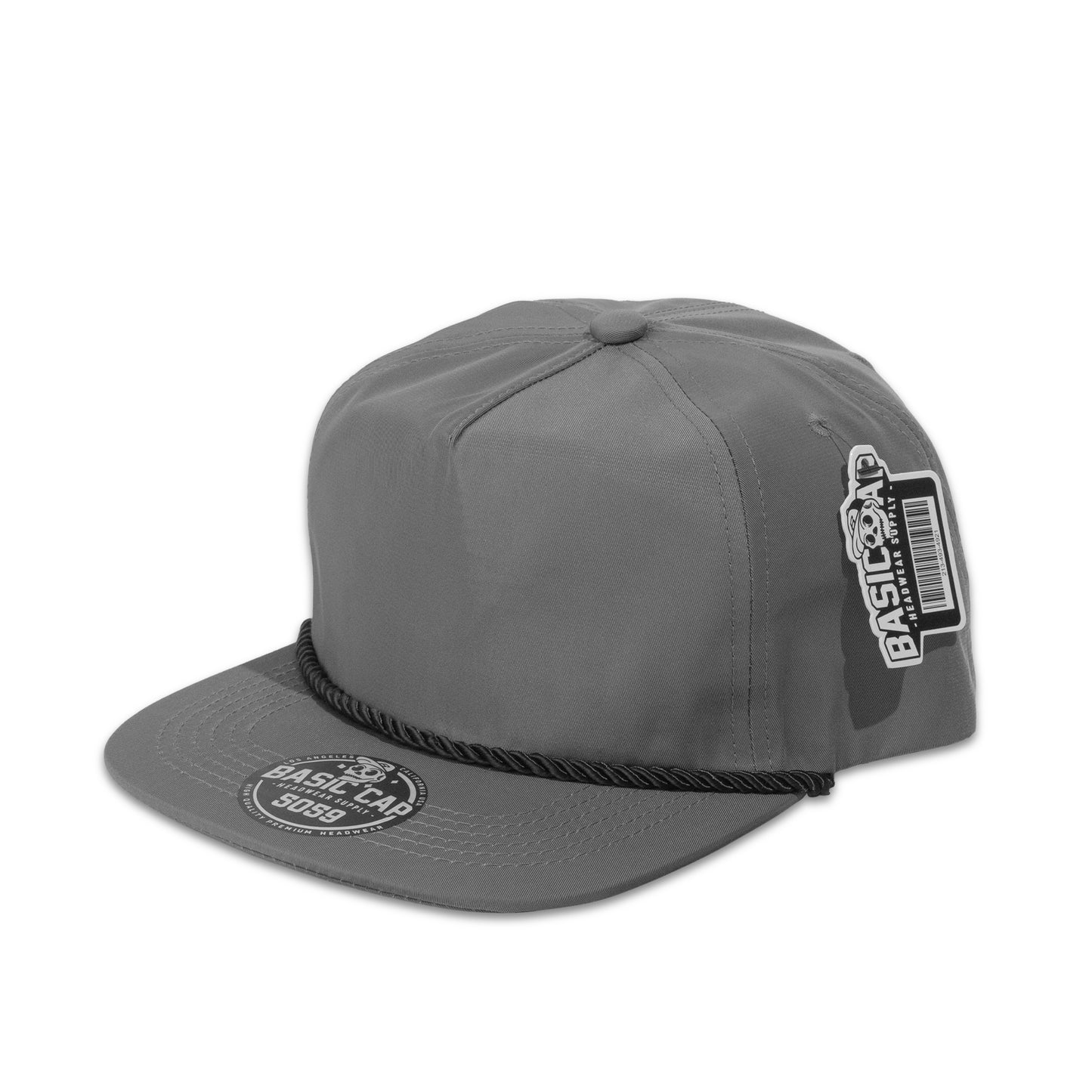 Plain Flat Unstructured 5Panel Rope Nylon Hat 5059