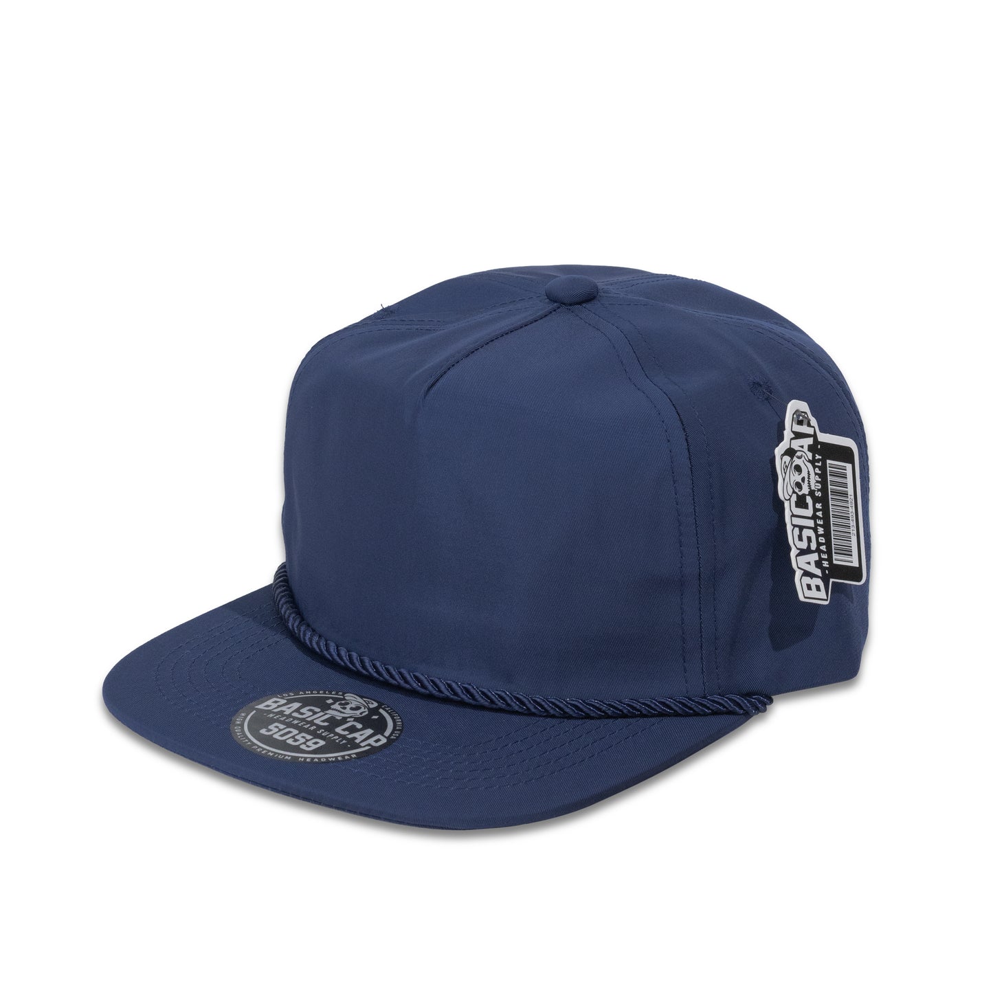 Plain Flat Unstructured 5Panel Rope Nylon Hat 5059