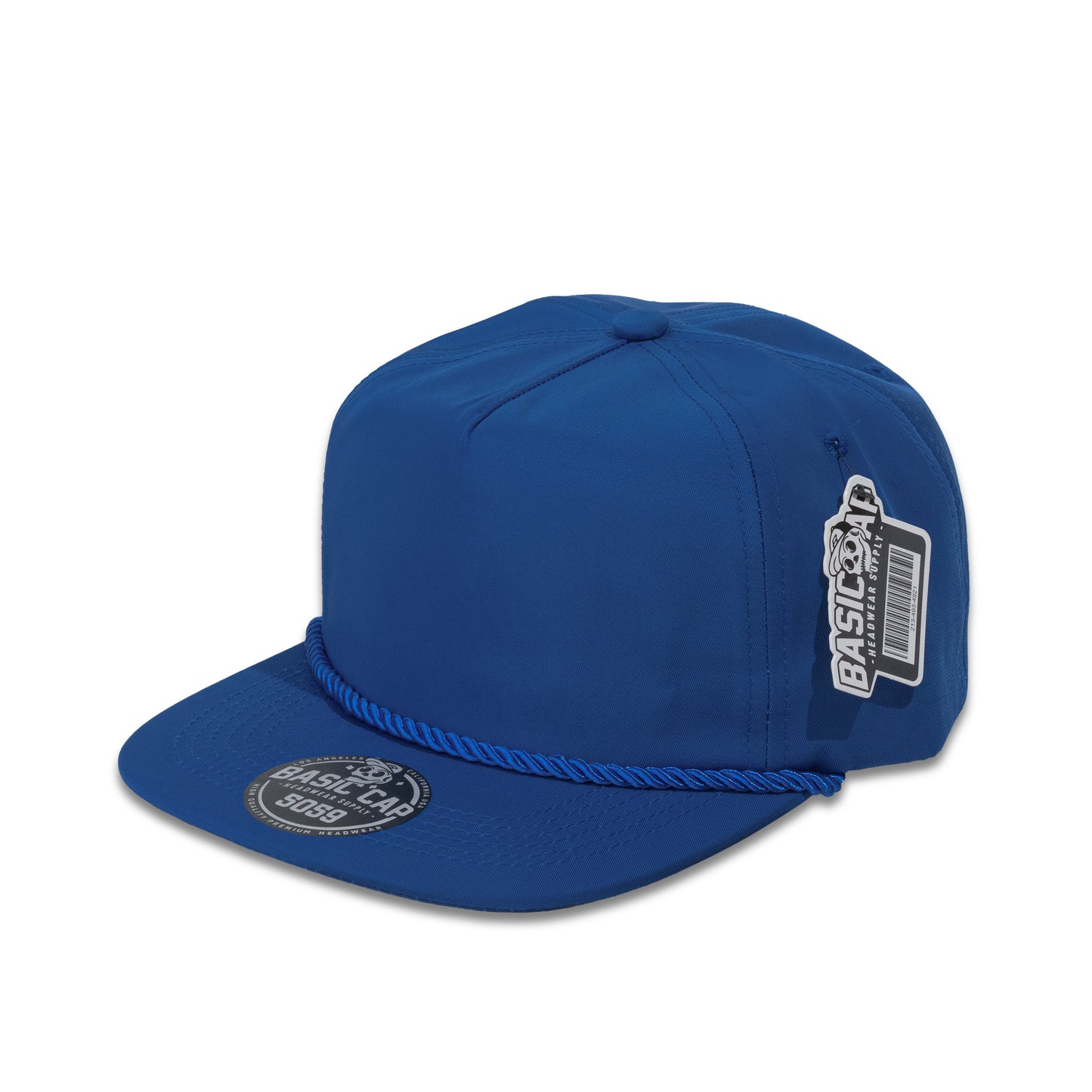 Plain Flat Unstructured 5Panel Rope Nylon Hat 5059