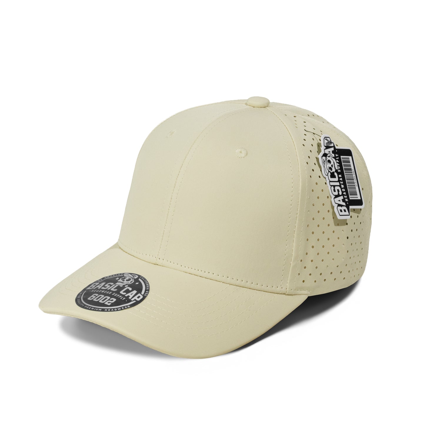 Plain Curve 6Panel Laser Hole Hat Water Repellent 6002
