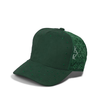 Plain 5Panel Suede Mesh Monogram with Rhinestones 5021