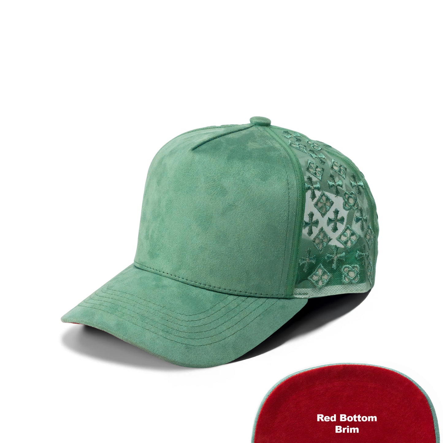 Plain 5Panel Suede Mesh Monogram with Rhinestones 5021