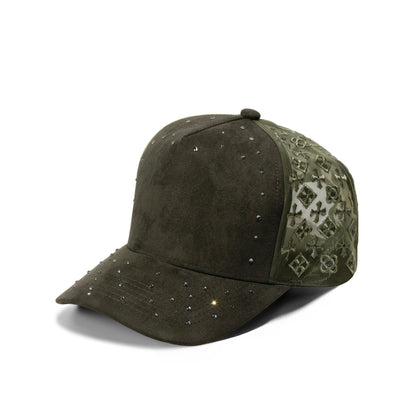 Plain 5Panel Suede Mesh Monogram with Rhinestones 5021