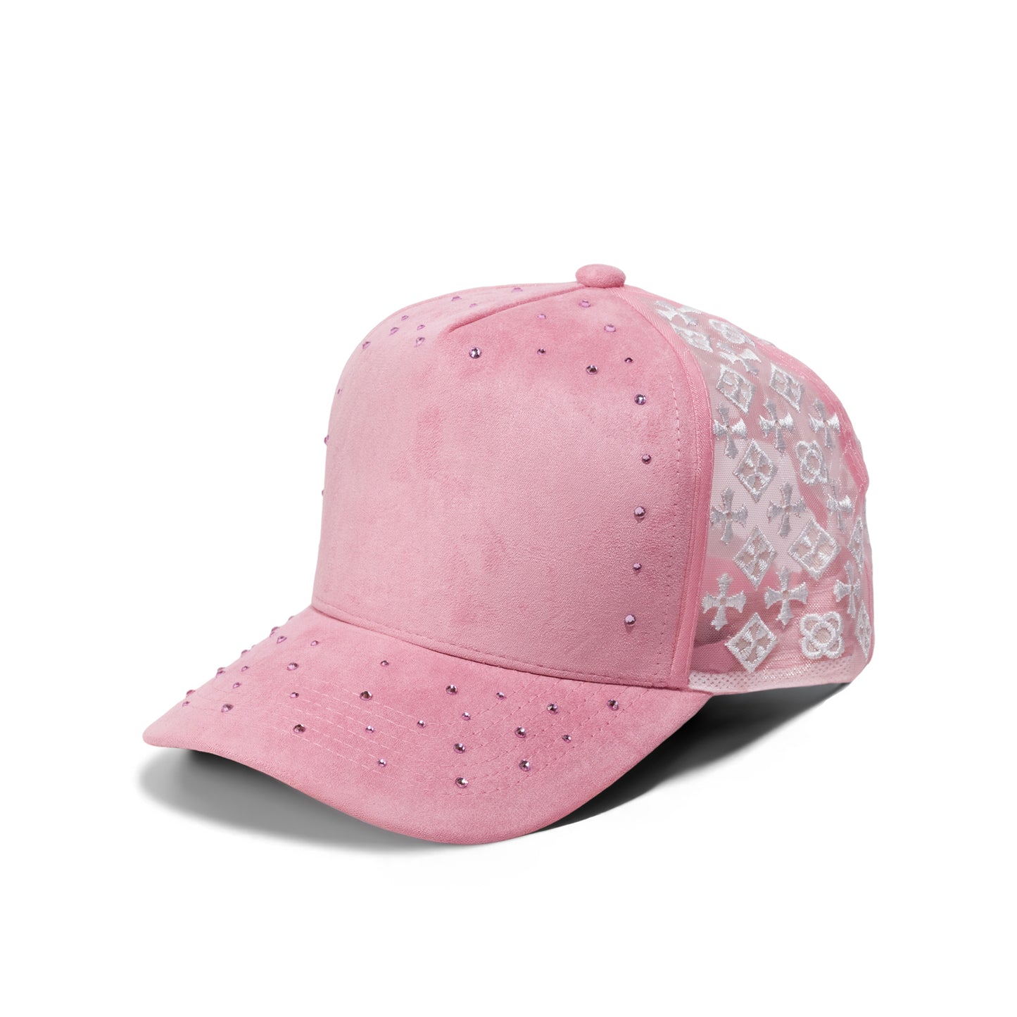Plain 5Panel Suede Mesh Monogram with Rhinestones 5021