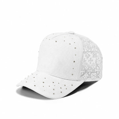 Plain 5Panel Suede Mesh Monogram with Rhinestones 5021