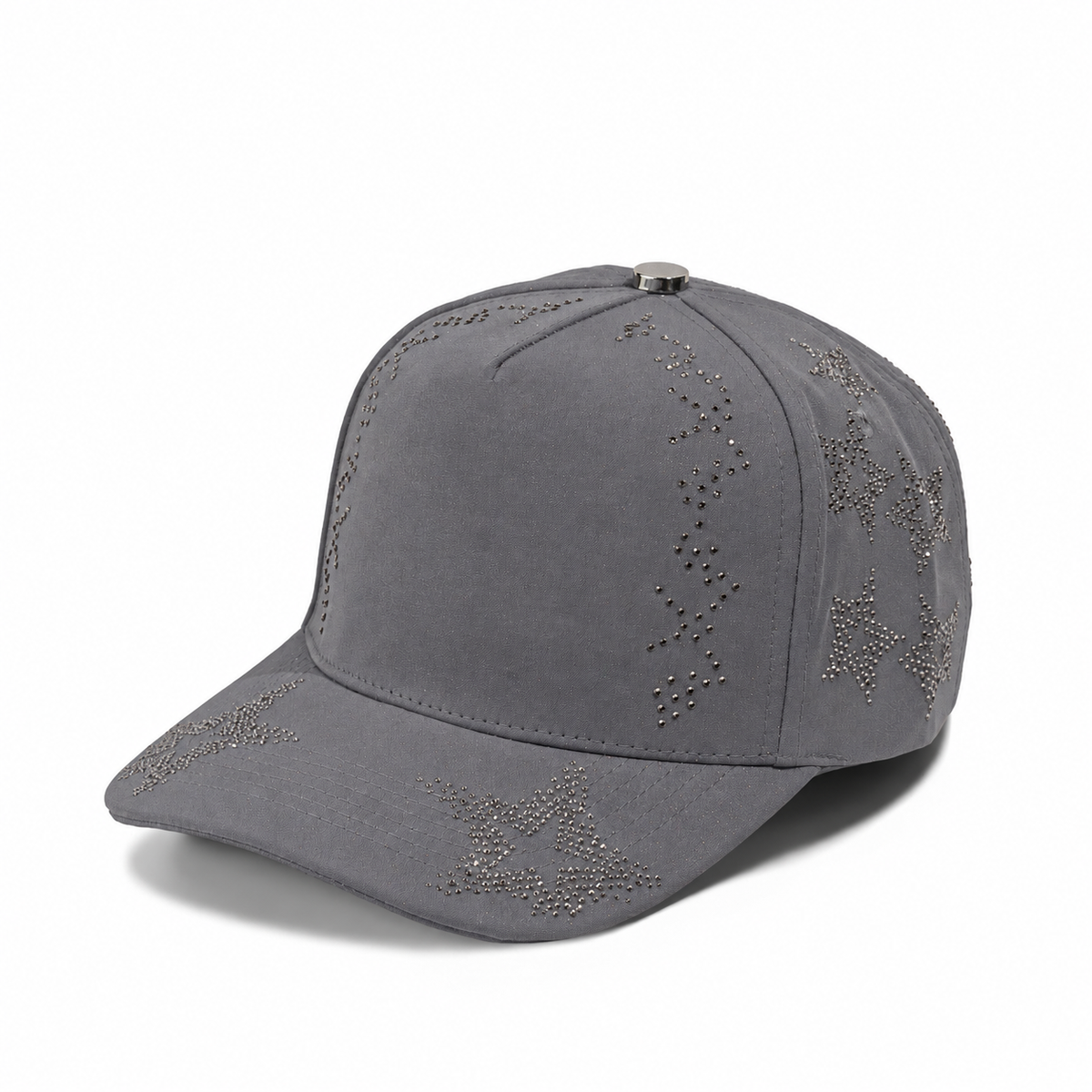 Plain Curve 5Panel Star Pattern Glitter Hat 5032