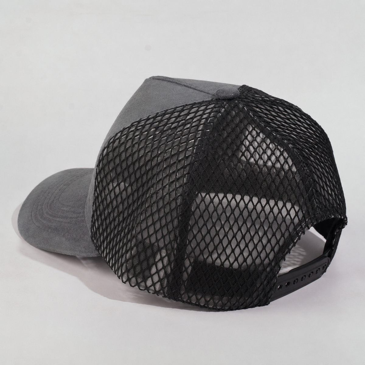 Plain Curve 5Panel Suede Net Mesh Hat 5005-1