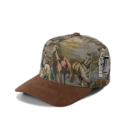 Plain 5Panel Jacquard Suede Hat 5031