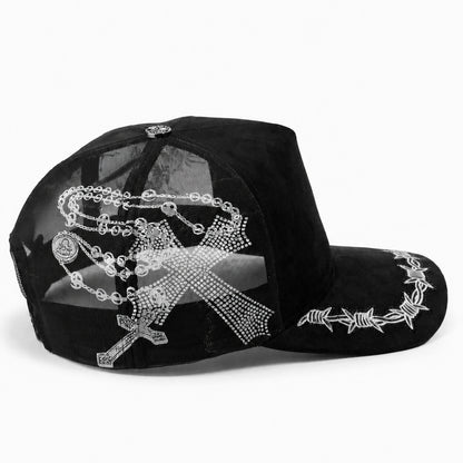 Plain 5Panel Fancy Hat 5030 JESUS FACE MESH