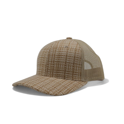 PLAIN CHECK PATTERN MESH HAT - PCP