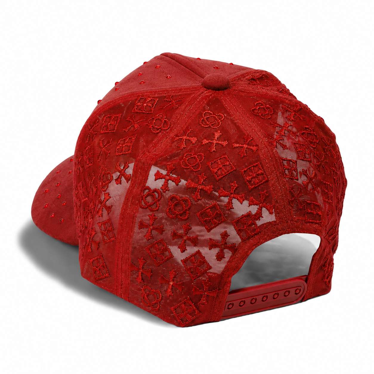 Plain 5Panel Suede Mesh Monogram with Rhinestones 5021