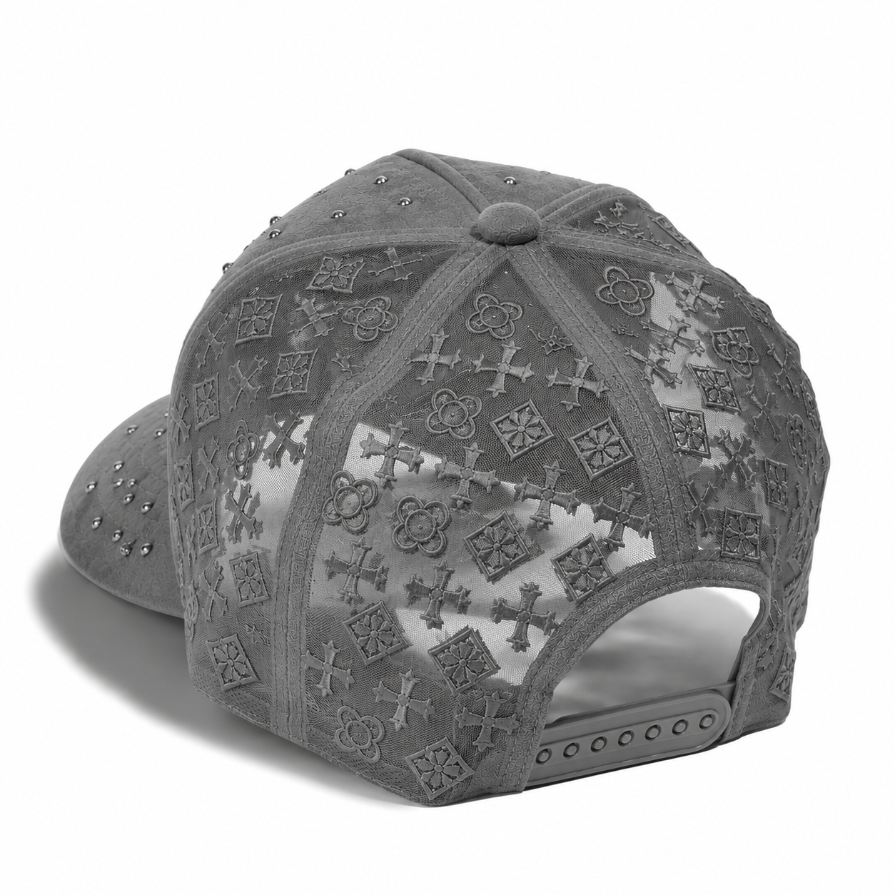 Plain 5Panel Suede Mesh Monogram with Rhinestones 5021