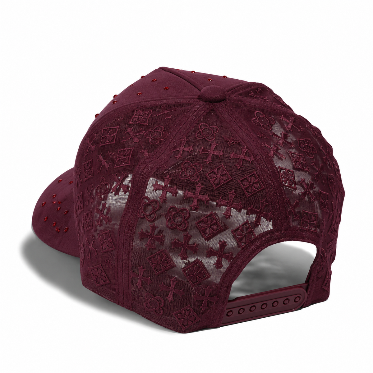 Plain 5Panel Suede Mesh Monogram with Rhinestones 5021