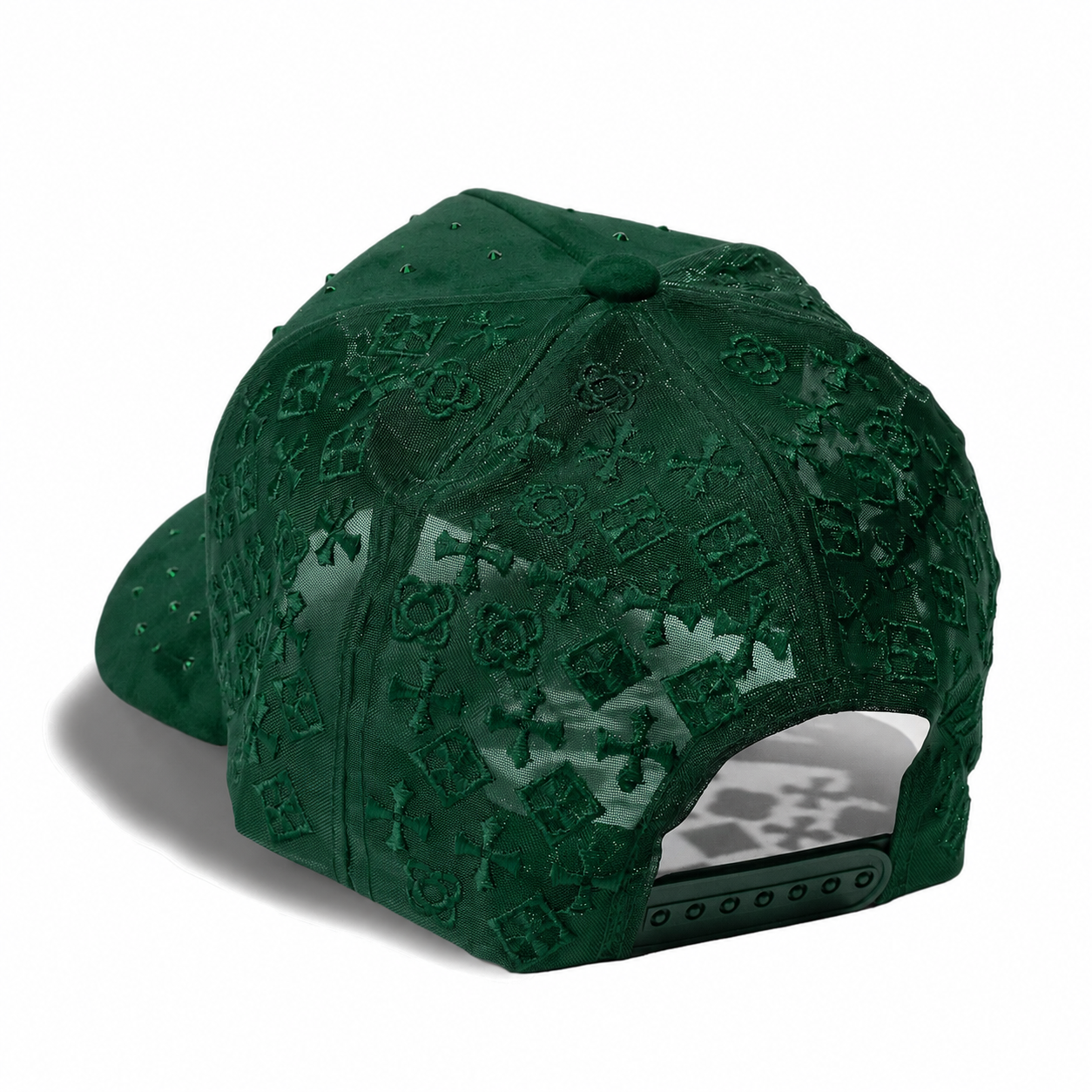 Plain 5Panel Suede Mesh Monogram with Rhinestones 5021
