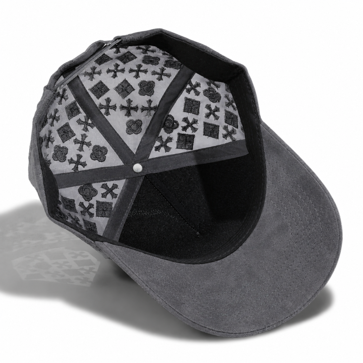 Plain 5Panel Suede Mesh Monogram with Rhinestones 5021