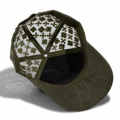 Plain 5Panel Suede Mesh Monogram with Rhinestones 5021