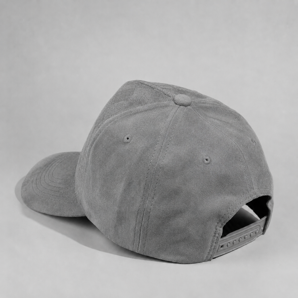 Plain Curve 5Panel Check Suede Hat 5029