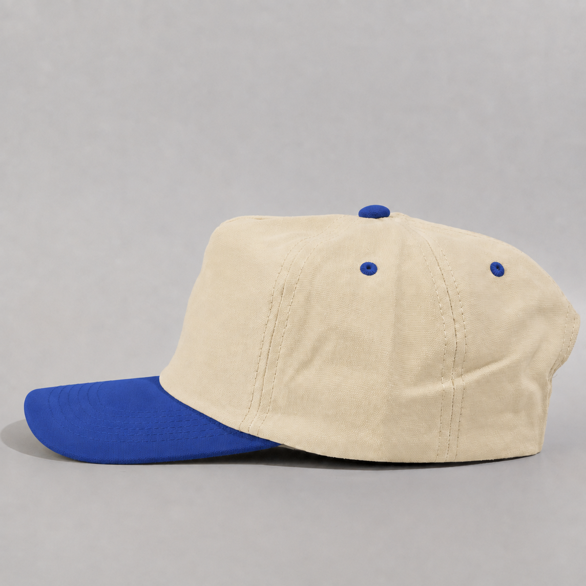 Plain Slight Curve Unstructured 5Panel Oxford Hat 5019
