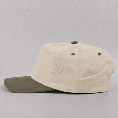 Plain Slight Curve Unstructured 5Panel Oxford Hat 5019