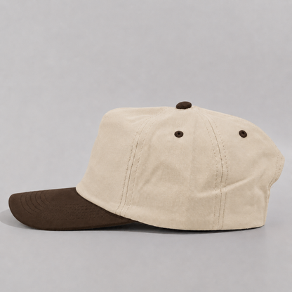 Plain Slight Curve Unstructured 5Panel Oxford Hat 5019