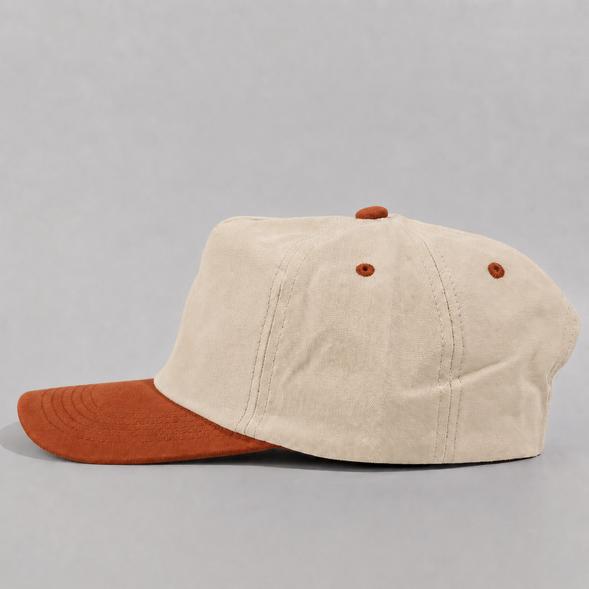 Plain Slight Curve Unstructured 5Panel Oxford Hat 5019