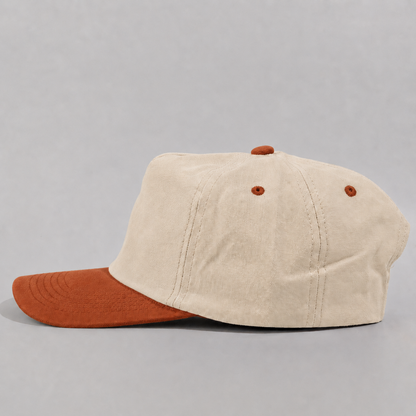 Plain Slight Curve Unstructured 5Panel Oxford Hat 5019