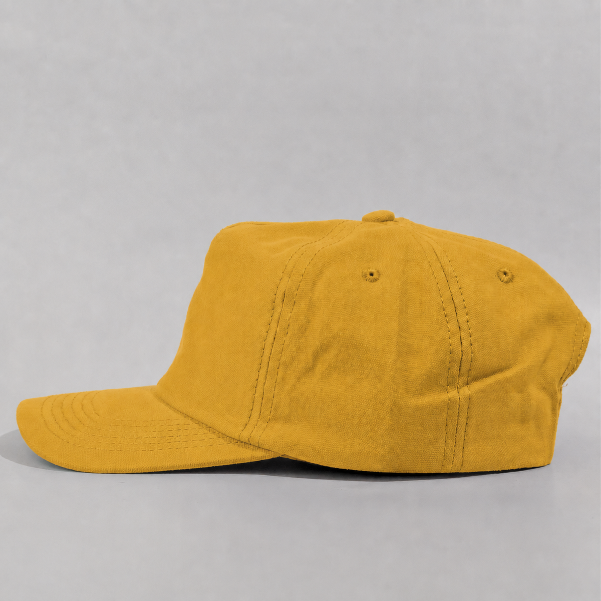 Plain Slight Curve Unstructured 5Panel Oxford Hat 5019