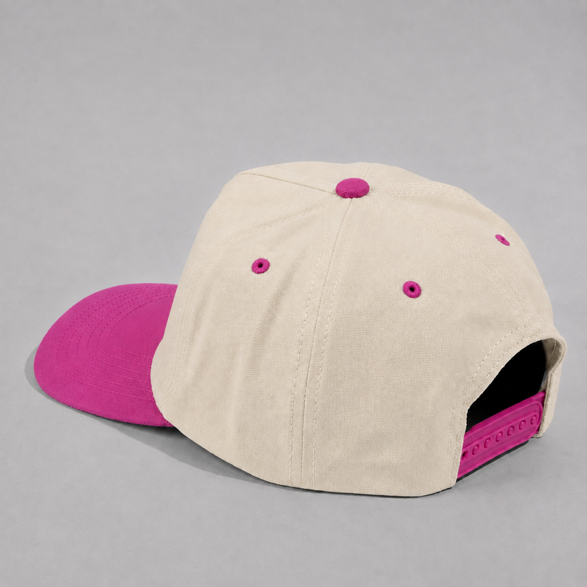 Plain Slight Curve Unstructured 5Panel Oxford Hat 5019