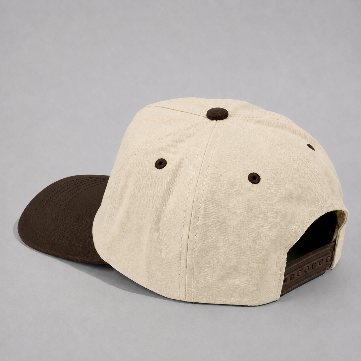 Plain Slight Curve Unstructured 5Panel Oxford Hat 5019