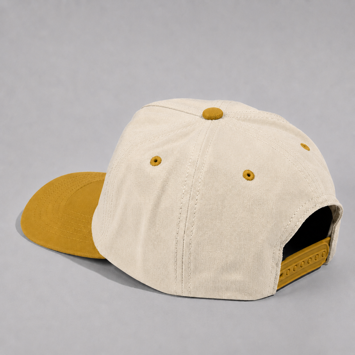 Plain Slight Curve Unstructured 5Panel Oxford Hat 5019