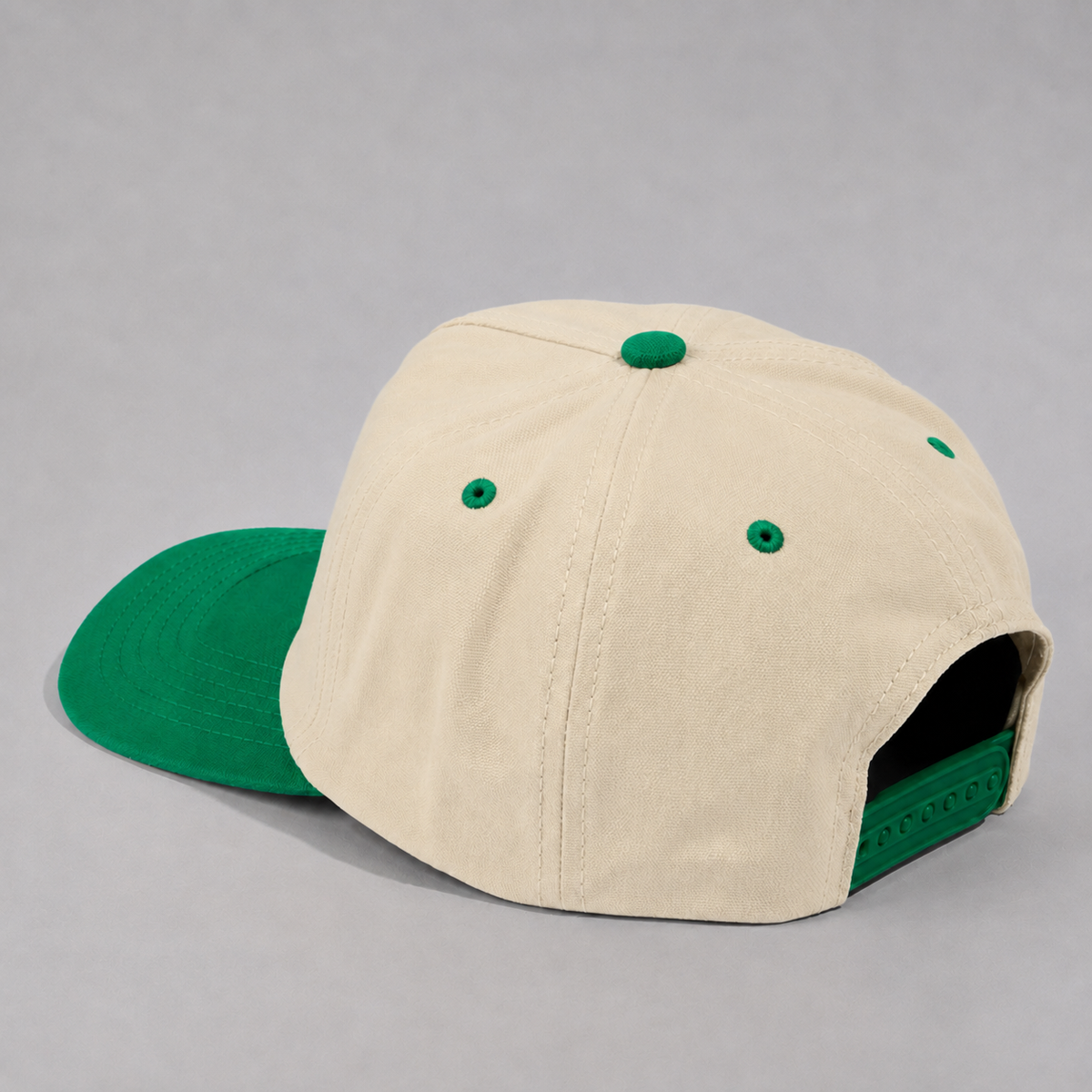 Plain Slight Curve Unstructured 5Panel Oxford Hat 5019