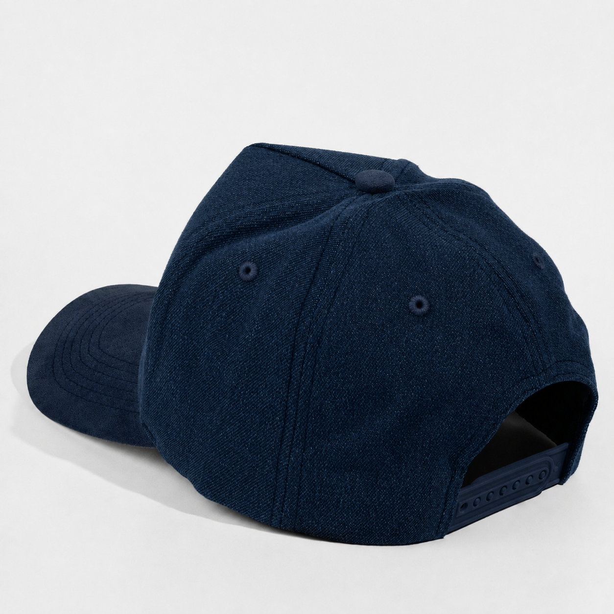 Plain Curve 5Panel Jean Suede Hat 5026