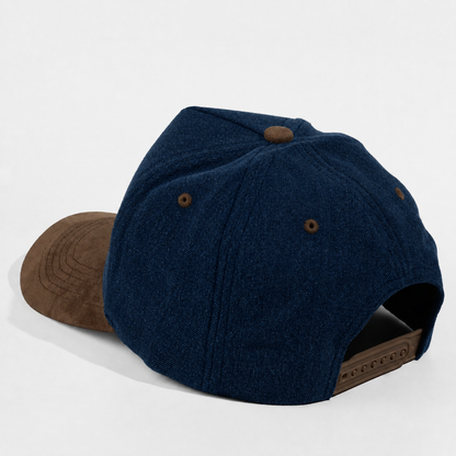 Plain Curve 5Panel Jean Suede Hat 5026