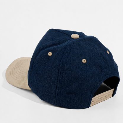Plain Curve 5Panel Jean Suede Hat 5026