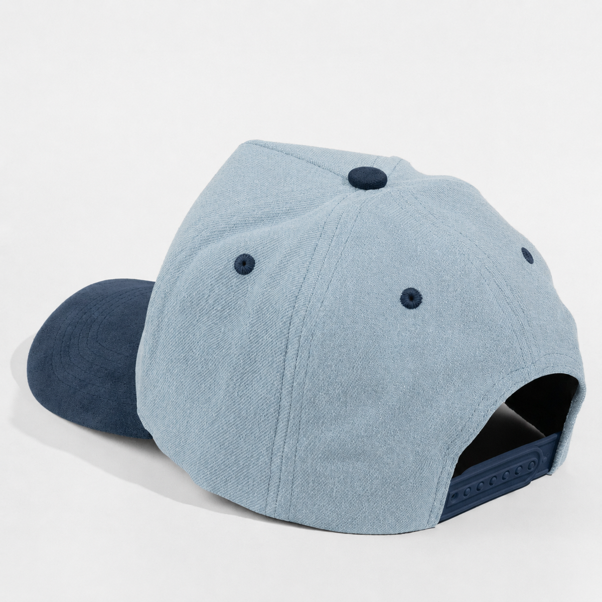 Plain Curve 5Panel Jean Suede Hat 5026