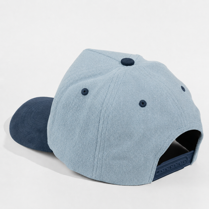 Plain Curve 5Panel Jean Suede Hat 5026