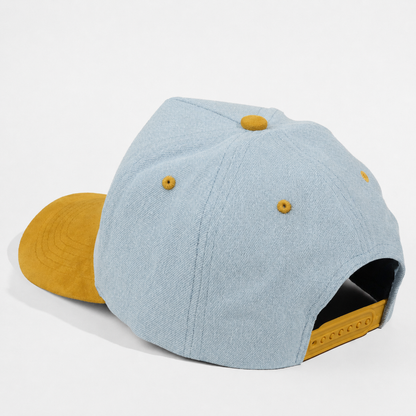 Plain Curve 5Panel Jean Suede Hat 5026