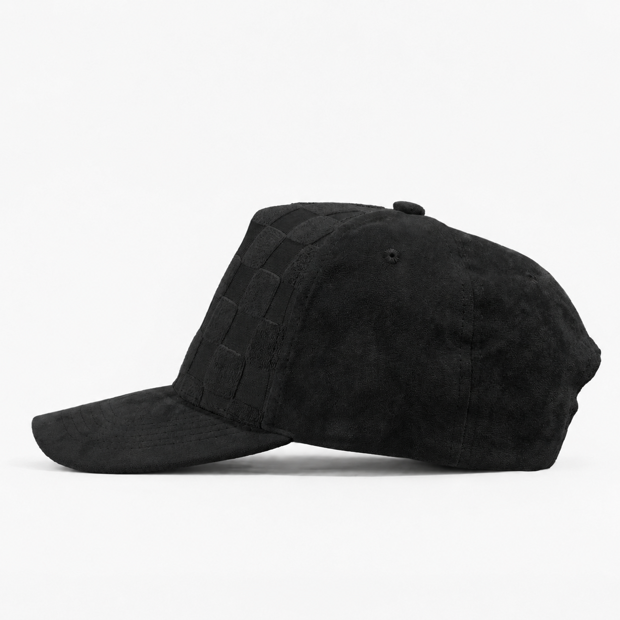 Plain Curve 5Panel Check Suede Hat 5029
