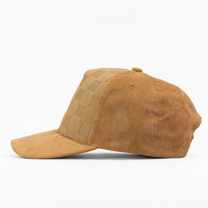 Plain Curve 5Panel Check Suede Hat 5029