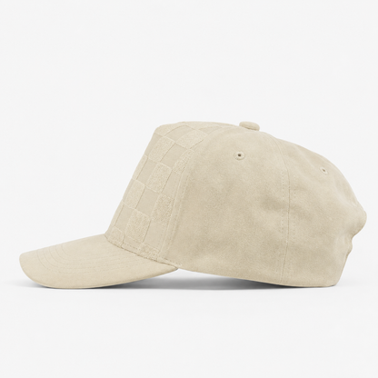 Plain Curve 5Panel Check Suede Hat 5029