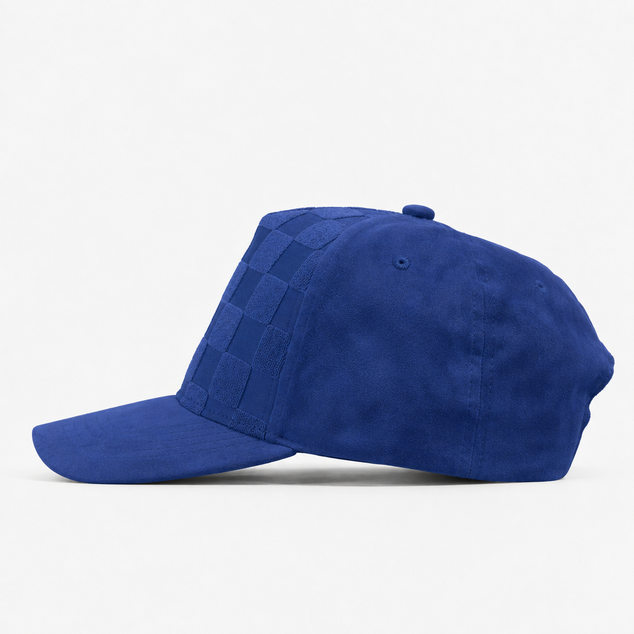 Plain Curve 5Panel Check Suede Hat 5029