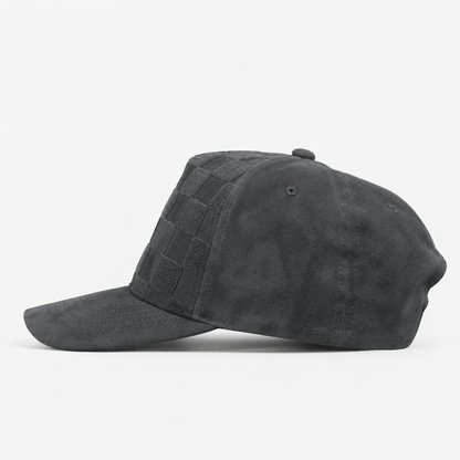 Plain Curve 5Panel Check Suede Hat 5029