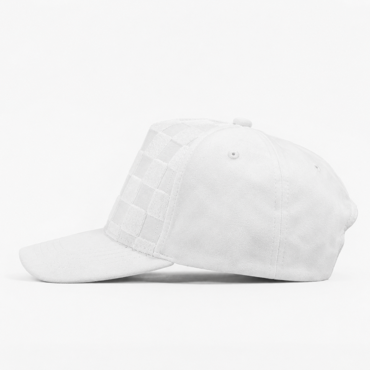Plain Curve 5Panel Check Suede Hat 5029