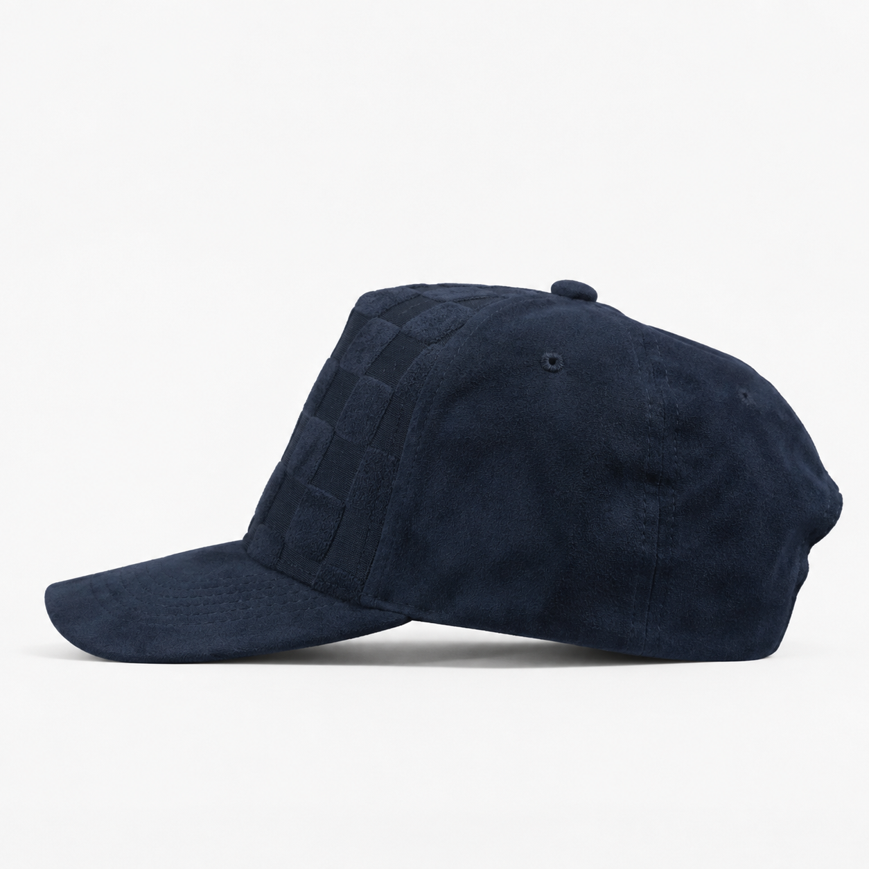 Plain Curve 5Panel Check Suede Hat 5029
