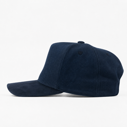 Plain Curve 5Panel Jean Suede Hat 5026