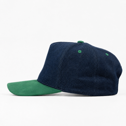 Plain Curve 5Panel Jean Suede Hat 5026