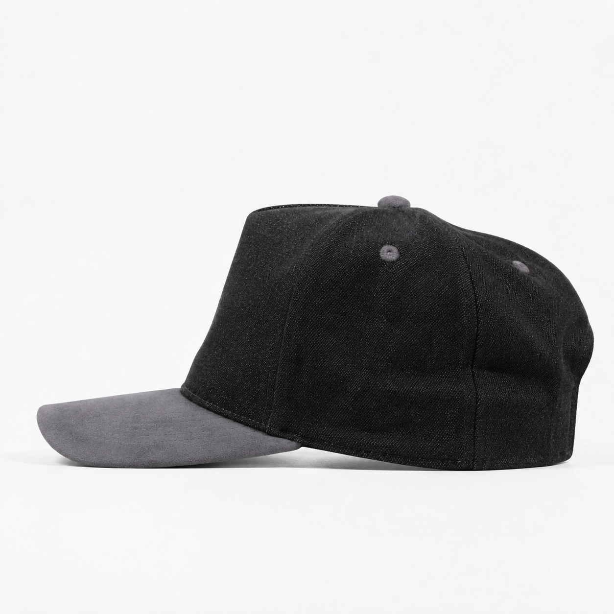Plain Curve 5Panel Jean Suede Hat 5026