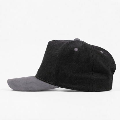 Plain Curve 5Panel Jean Suede Hat 5026