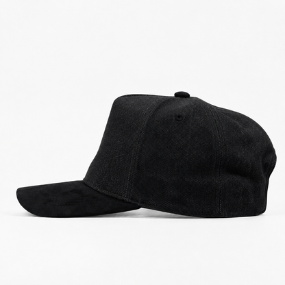 Plain Curve 5Panel Jean Suede Hat 5026